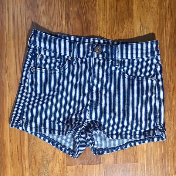 American Eagle Hi-Rise Shortie with White Stripes - Picture 1 of 6